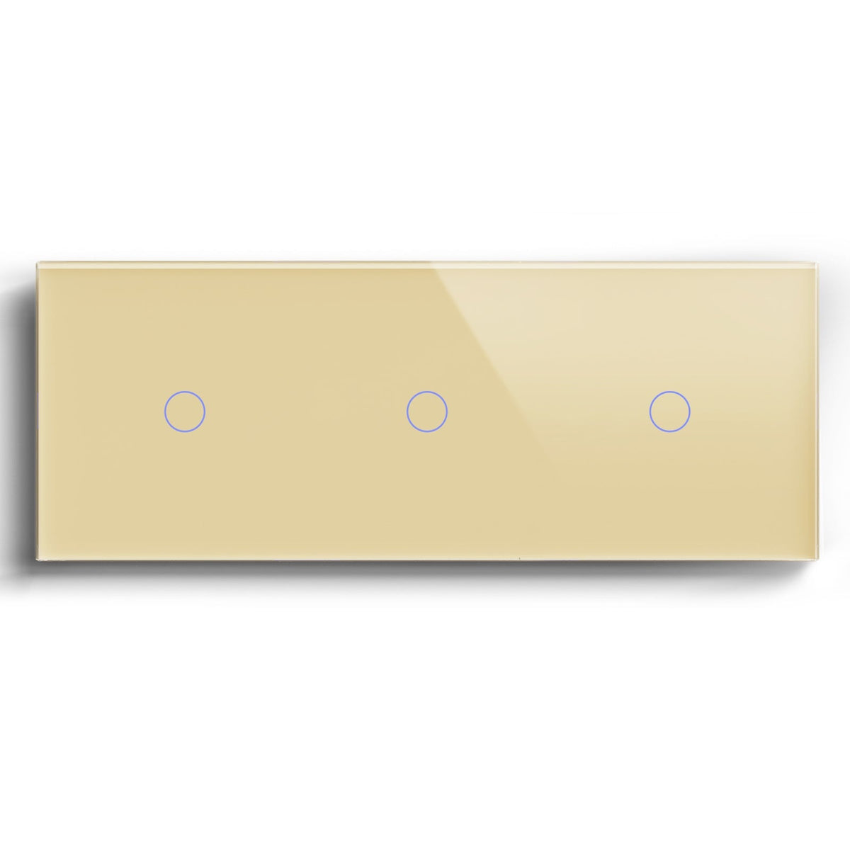 Bseed Smart Wifi Triple Light Switch (With Neutral) Light Switches Bseedswitch Gold 1 Gang+ 1 Gang +1Gang