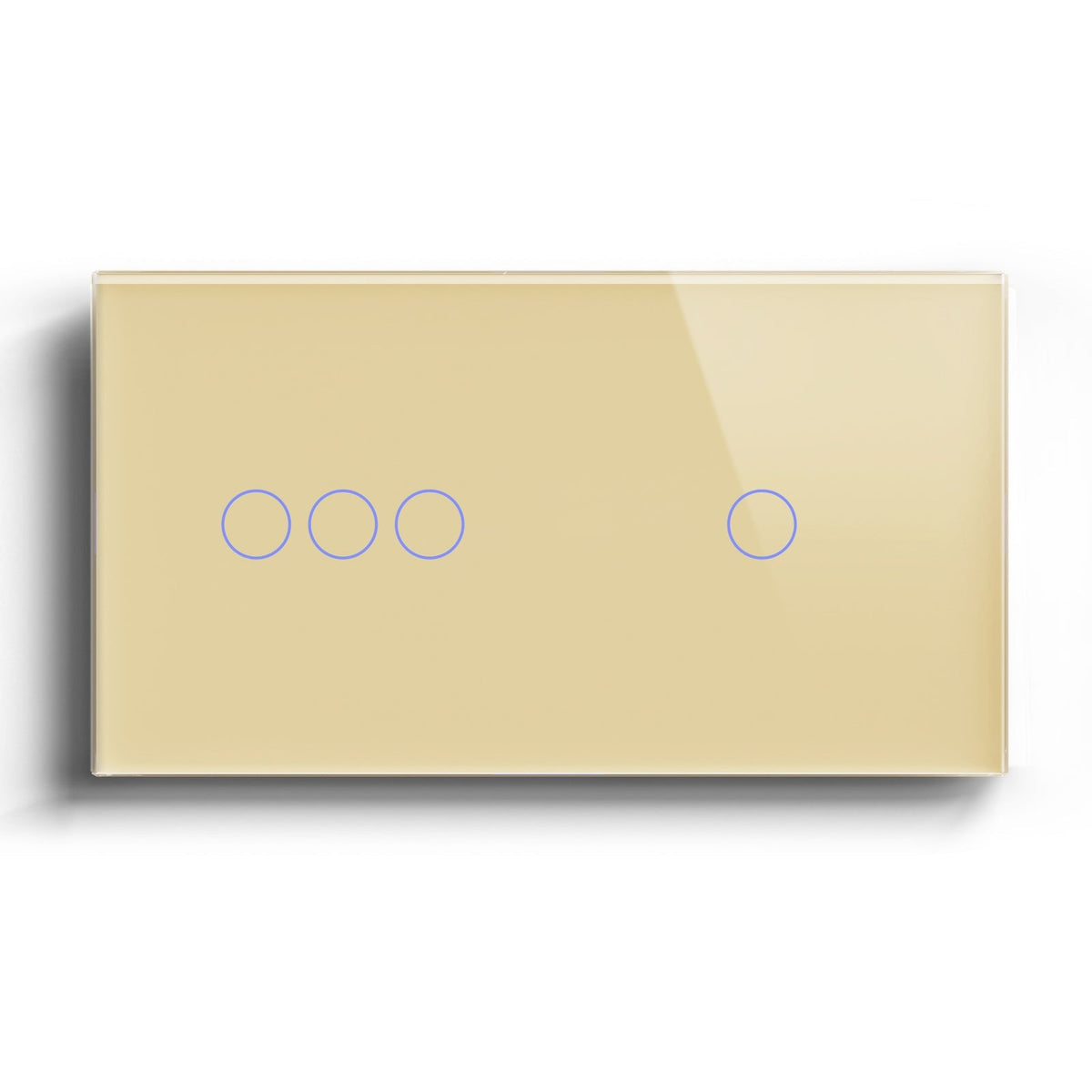 Bseed Smart Zigbee Double Light Switch (With Neutral) Light Switches Bseedswitch Gold 3Gang + 1Gang