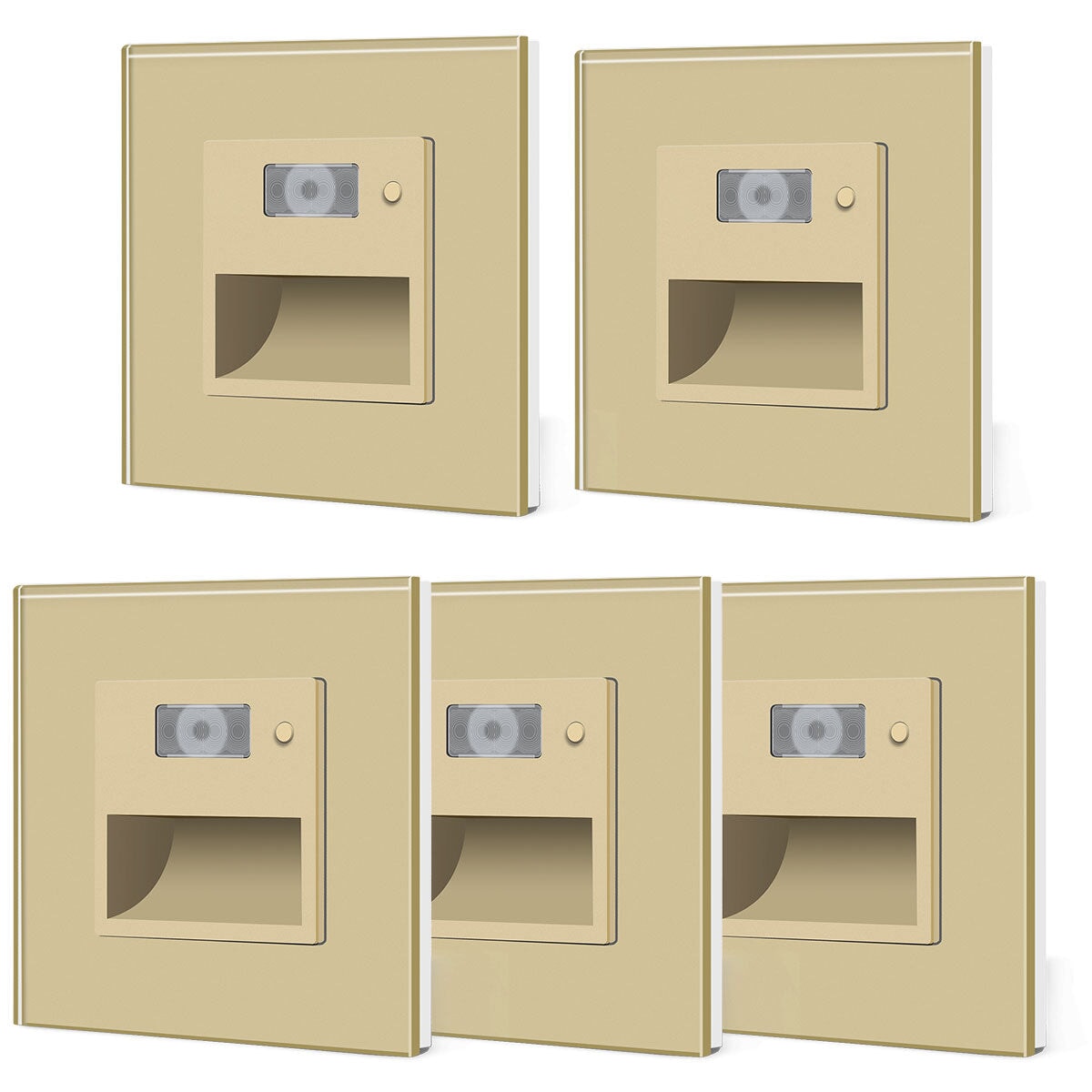 Multiple time delays Footwell Lighting Floor Light Motion Sensor 1800-7500K lamp Bseedswitch gold 5 PCS/ Pack