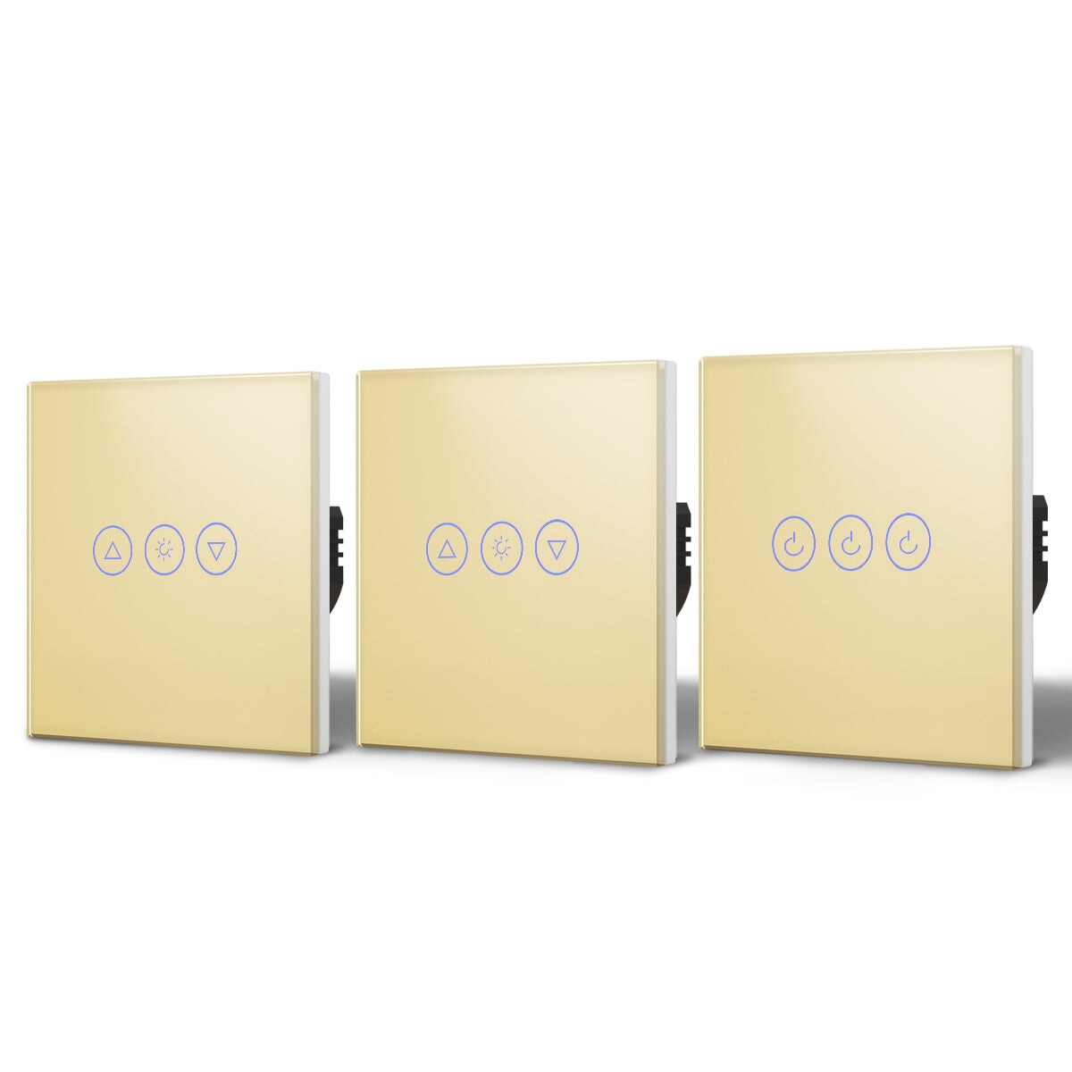 Bseed 2Way Wifi Light Dimmer Switch Wall Plates & Covers Bseedswitch Gold 3 PCS/Pack