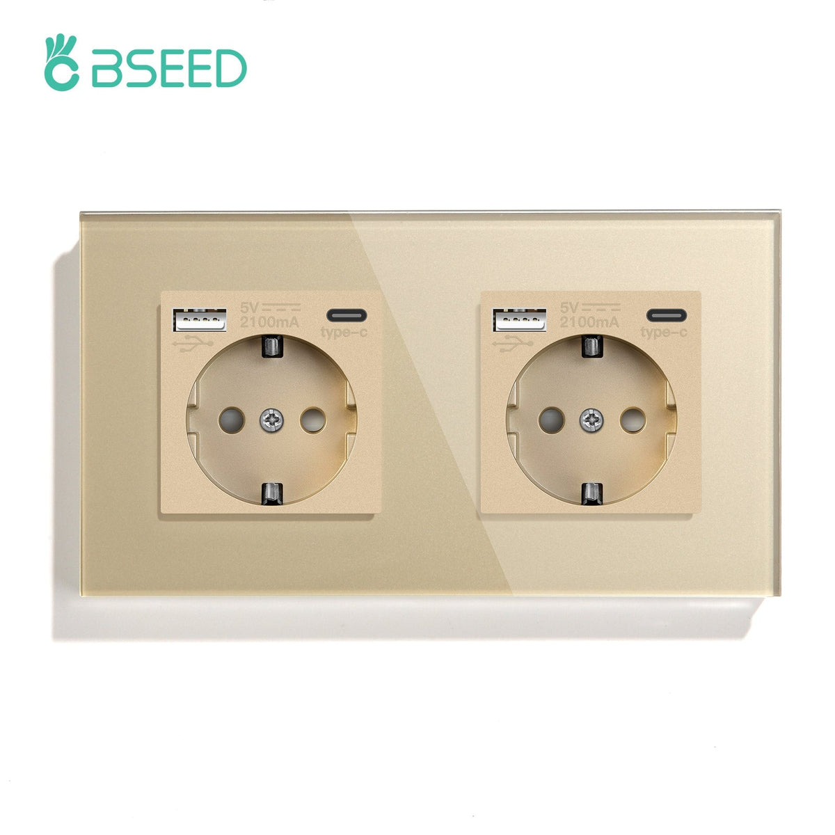 BSEED EU sockets with 2.1A Type-C Interface Outlet Wall Socket Power Outlets & Sockets Bseedswitch