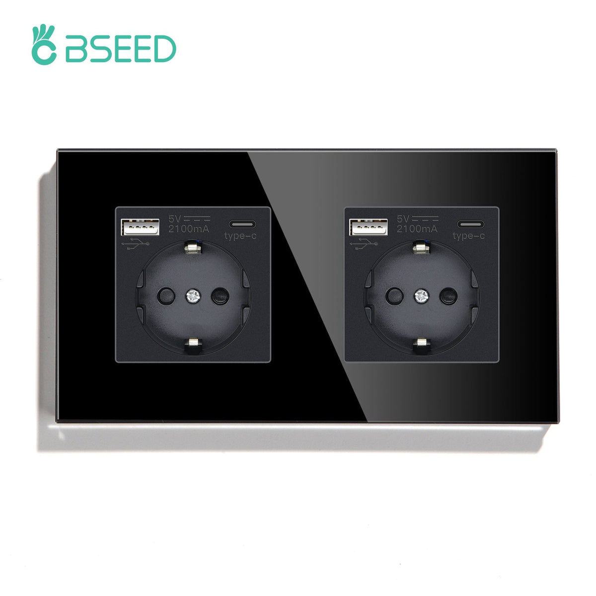 BSEED EU sockets with 2.1A Type-C Interface Outlet Wall Socket Power Outlets & Sockets Bseedswitch