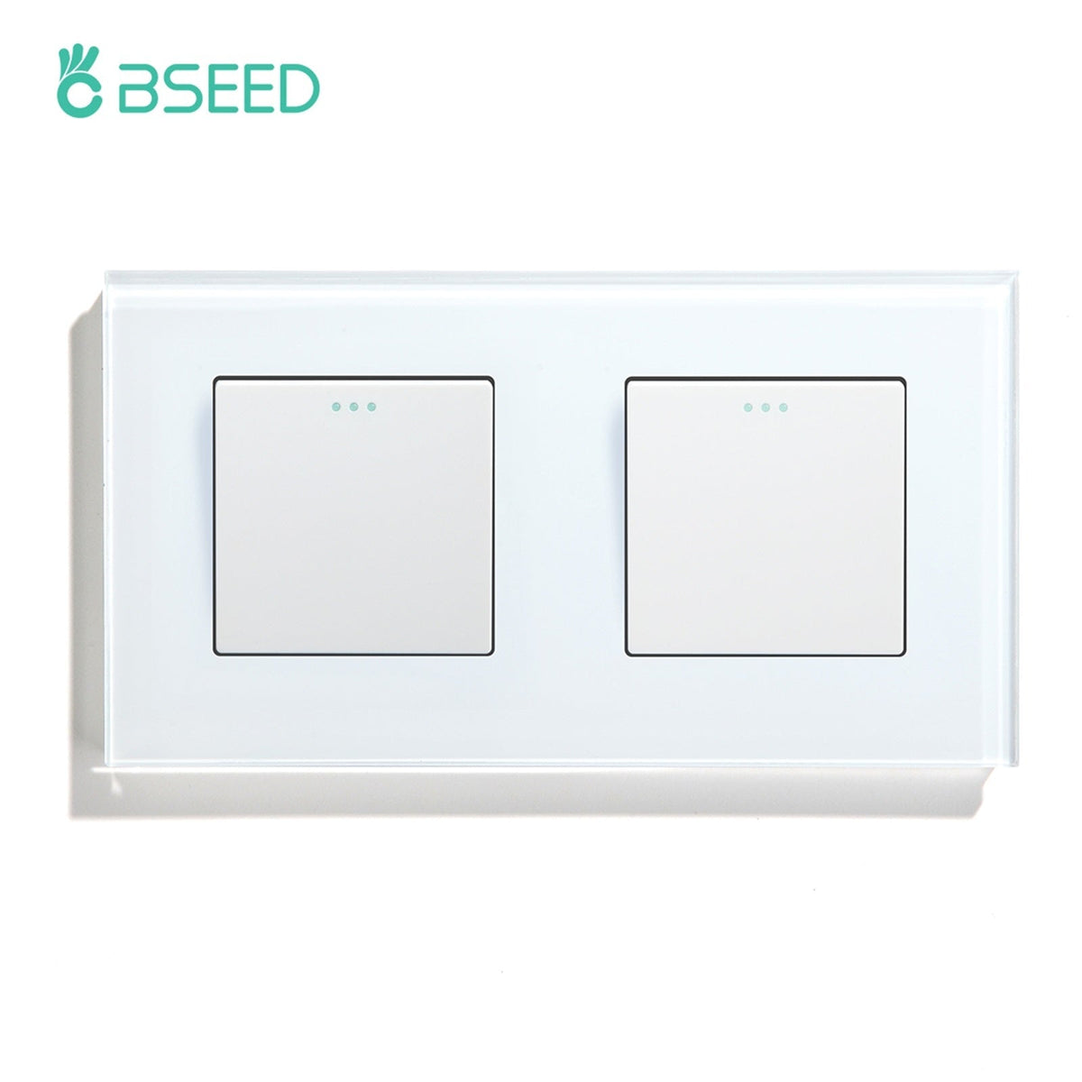 Bseed Button Light Switch 1/2/3 Gang 1Way Mechanical Switches Crossbar Switch 照明开关 Bseedswitch White 1Gang+1Gang