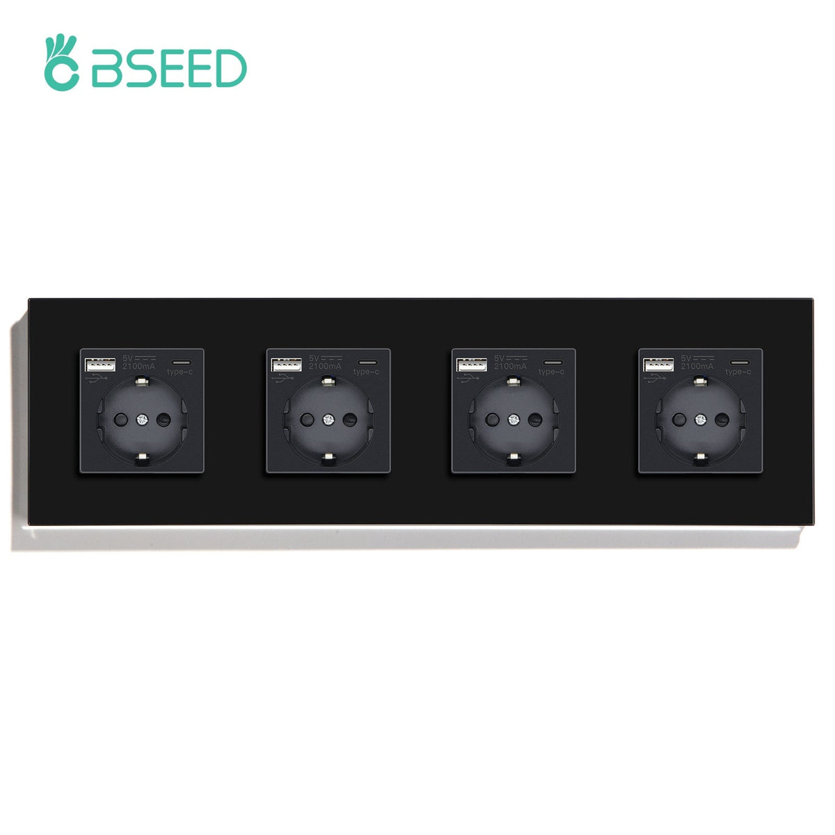 BSEED EU sockets with 2.1A Type-C Interface Outlet Wall Socket Power Outlets & Sockets Bseedswitch