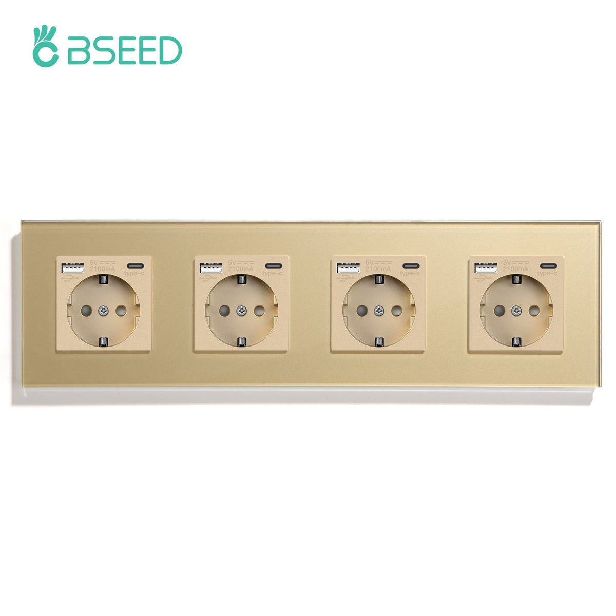 BSEED EU sockets with 2.1A Type-C Interface Outlet Wall Socket Power Outlets & Sockets Bseedswitch