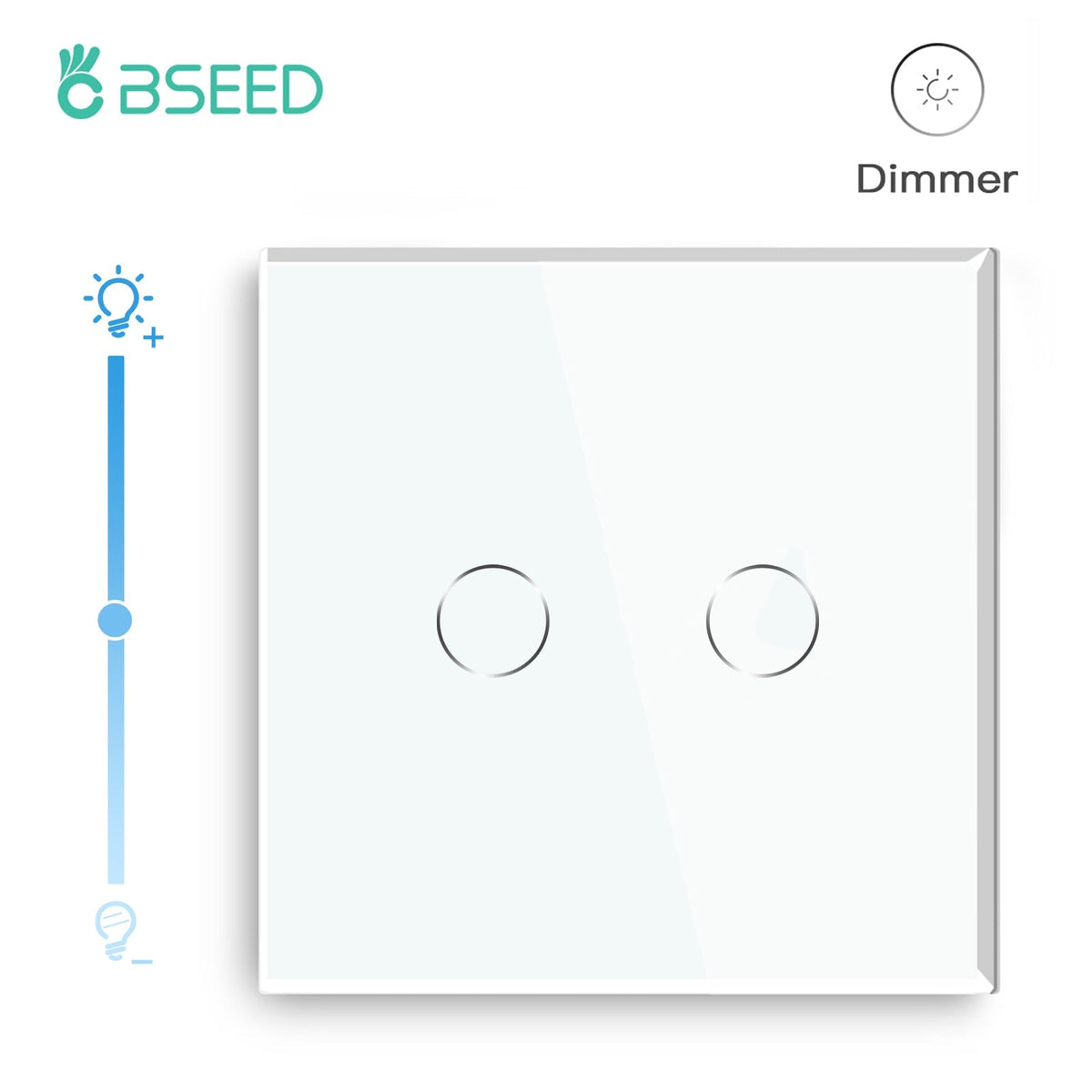 Bseed Touch Dimmer Switch 1/2 Gang 1/2 Way Light Switches Bseedswitch White 1 Gang 2 Way