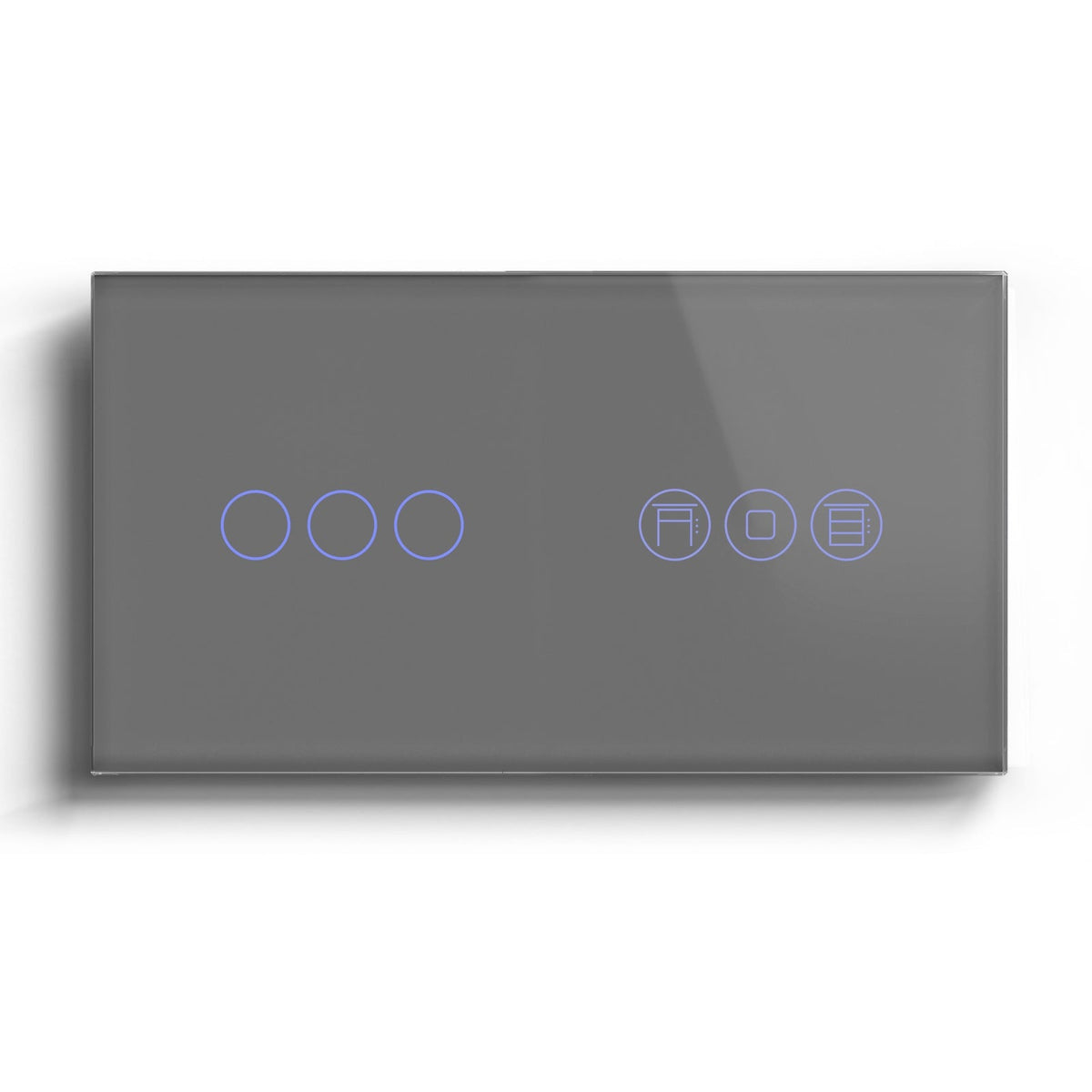 BSEED Zigbee light switch with Shutter Switch Bseedswitch Grey 3gang
