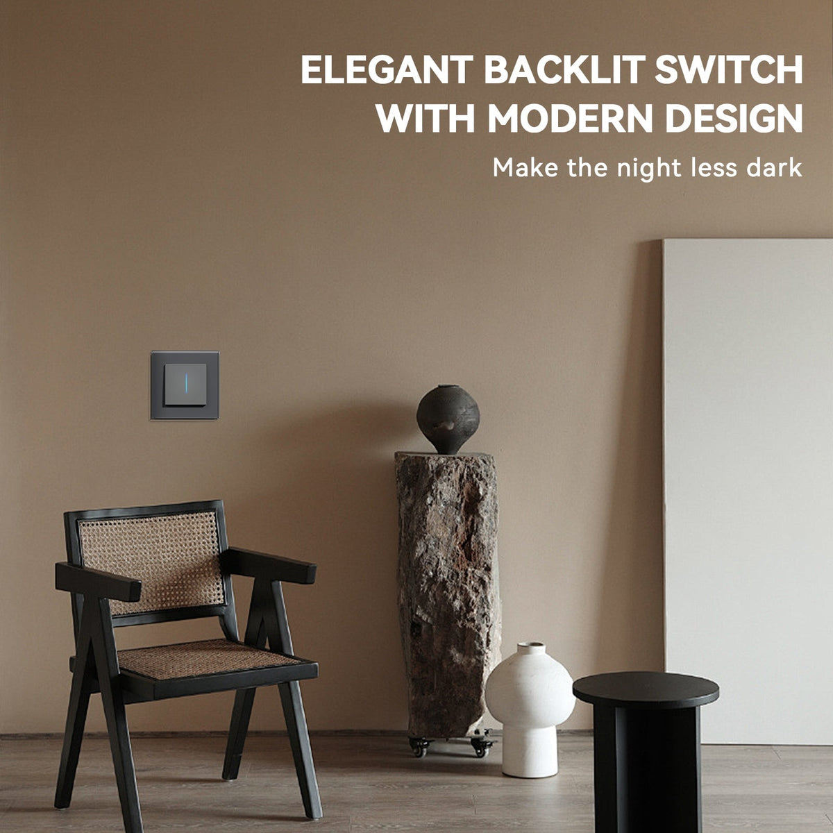 Bseed Echo Series Light Switch Glass Panel With Clamping technology with Neon Light Switches Bseedswitch
