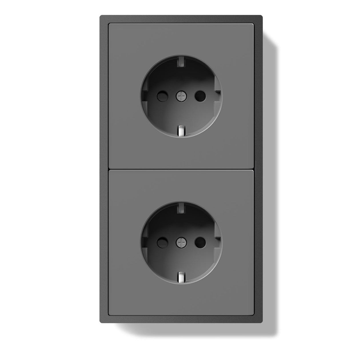 EG Easy Install EU Wall Sockets with clamping technology Power Outlets & Sockets Bseedswitch Grey Double
