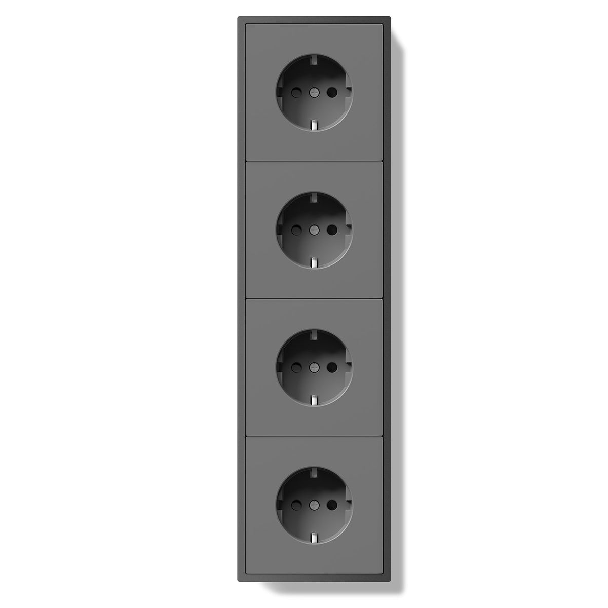 EG Easy Install EU Wall Sockets with clamping technology Power Outlets & Sockets Bseedswitch Grey Quadruple