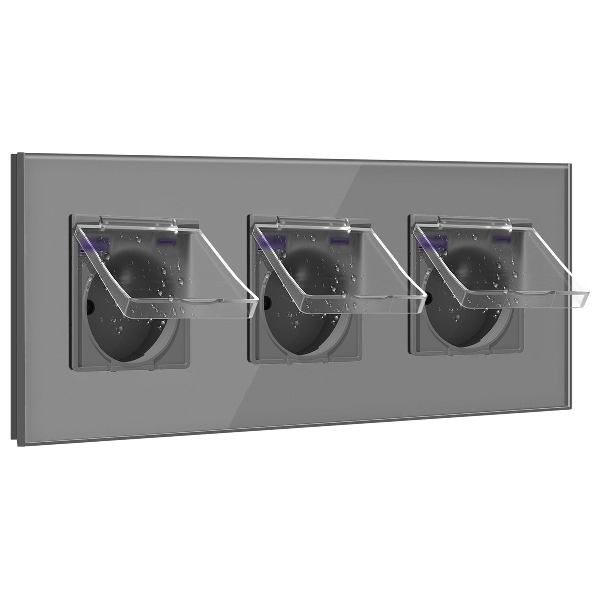 BSEED FR sockets with 20W PD Fast Charge Type-C Interface Outlet Wall Socket with waterproof cover Power Outlets & Sockets Bseedswitch