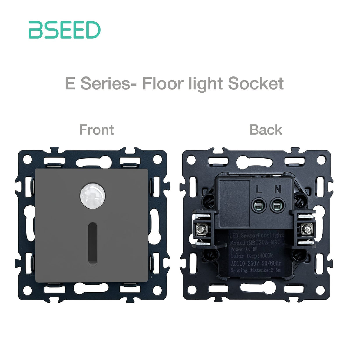 BSEED DIY Part Customized Free Combinations Mechanical Light Switch Wall Socket Insert Grey Color Crystal Glass Panel Light Switches Bseedswitch Floor Lamp