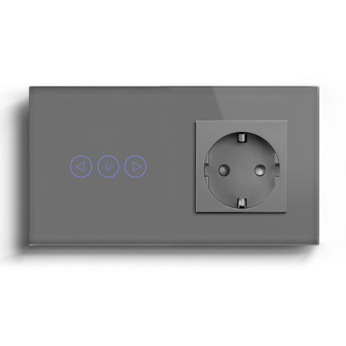 BSEED Smart WiFi Dimmer Light Switch With Normal EU Socket Light Switches Bseedswitch Grey