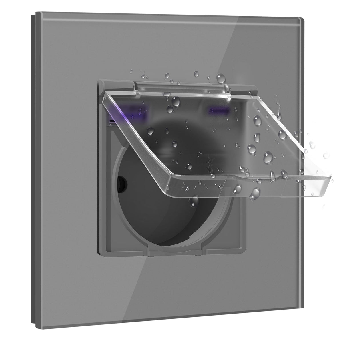 BSEED FR sockets with 20W PD Fast Charge Type-C Interface Outlet Wall Socket with waterproof cover Power Outlets & Sockets Bseedswitch