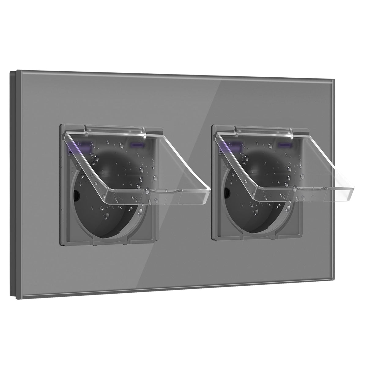 BSEED FR sockets with 20W PD Fast Charge Type-C Interface Outlet Wall Socket with waterproof cover Power Outlets & Sockets Bseedswitch