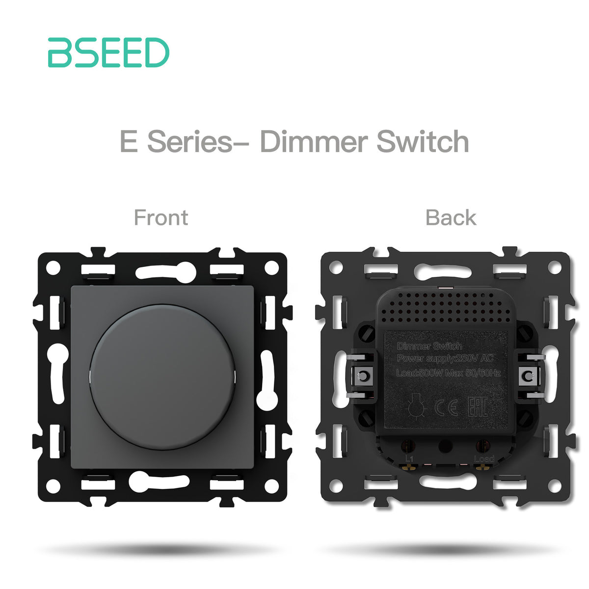 Echo Click Smart Zigbee Schalter-Steckdosen-Einsatz, DIY-Teil, individuell anpassbar, freie Kombinationen, graue Kristallglas-Frontplatte