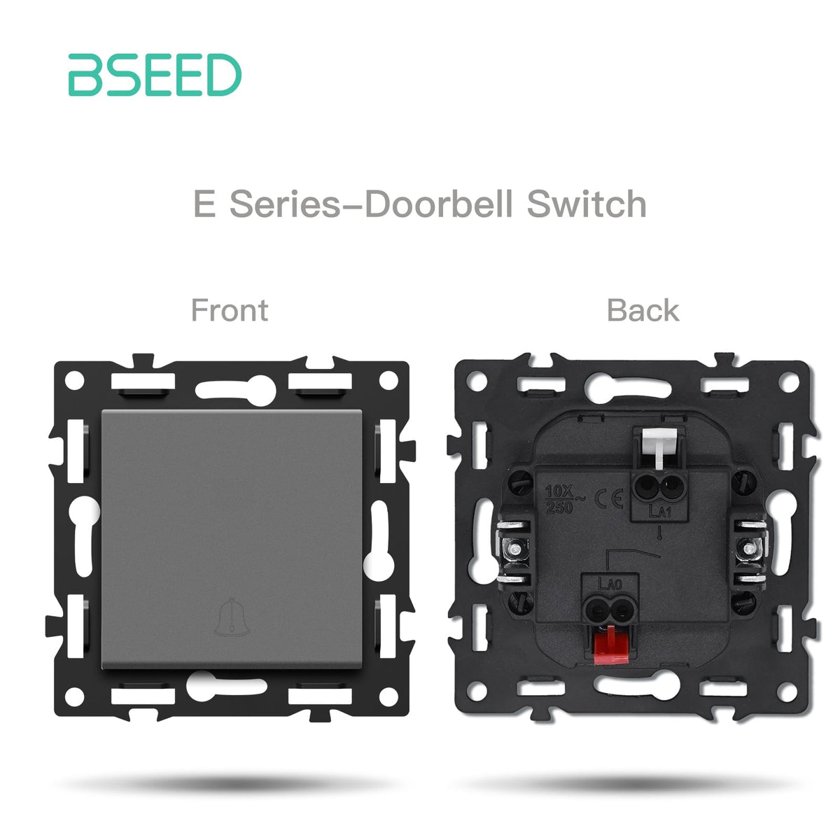 BSEED DIY Part Customized Free Combinations Mechanical Light Switch Wall Socket Insert Grey Color Crystal Glass Panel Light Switches Bseedswitch Doorbell Switch