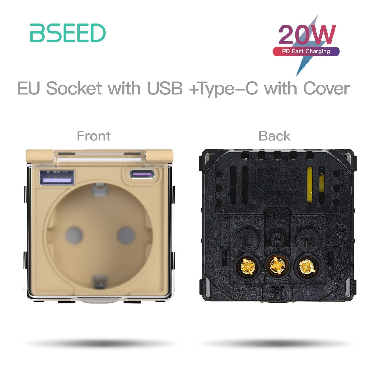 Bseed Crystal Glass Panel Switch Socket Frame Wall Plug Insert Parts DIY Free Combination Gold Color Light Switches Bseedswitch