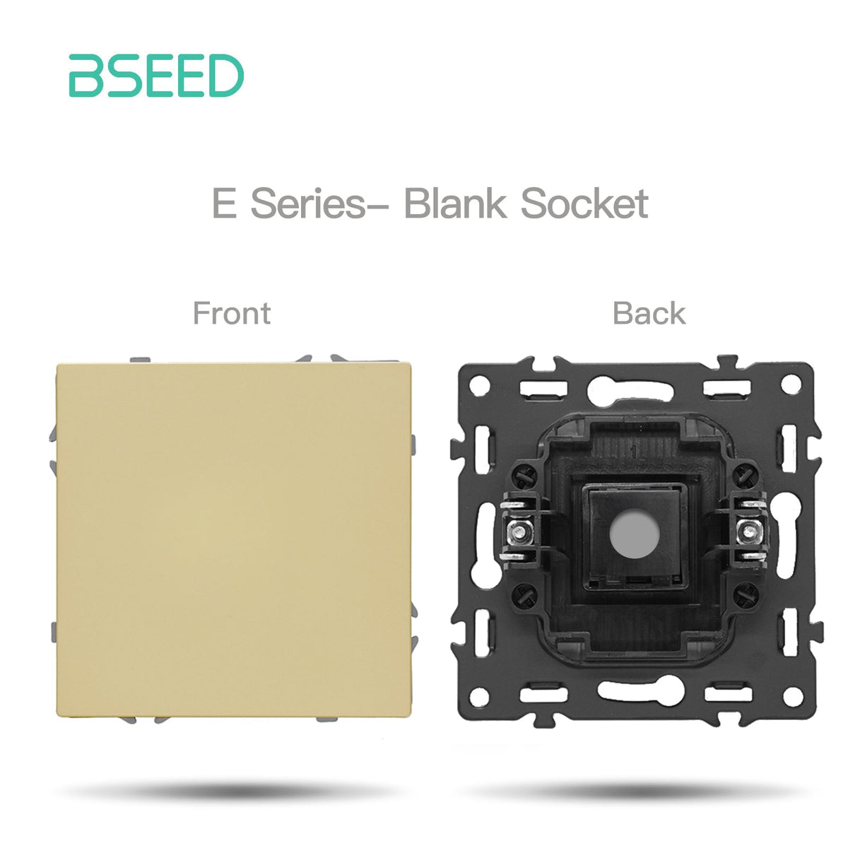 Grand Series DIY Part Customized free combinations Plastic Panels Gold Color Power Outlets & Sockets Bseedswitch Black Socket