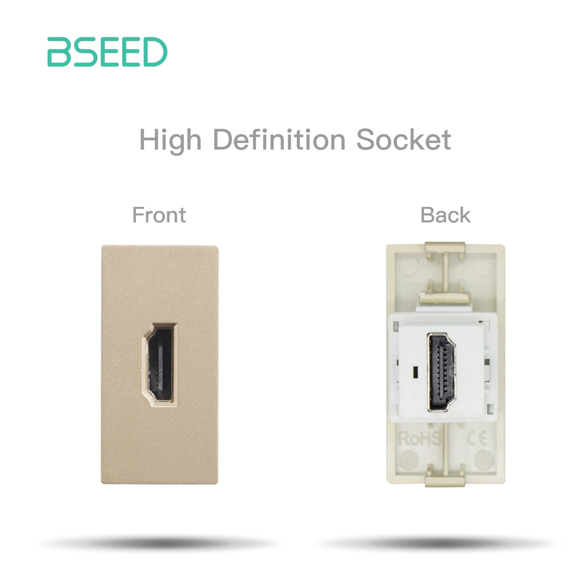 USB Wall Plug Socket Outlets Socket Frame DIY Parts Free Combination Bseedswitch Gold HD