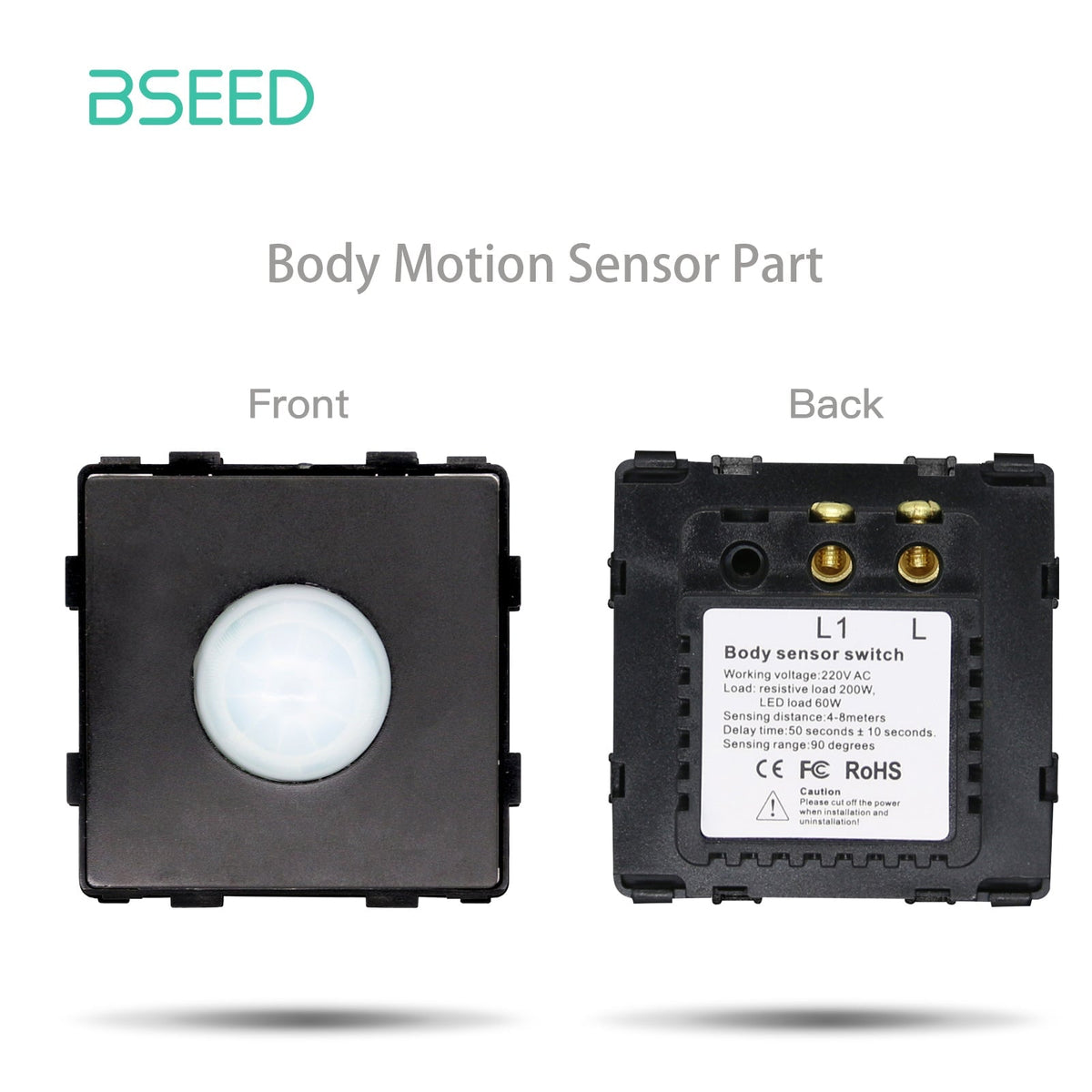 BSEED mechanische PIR infrarood bewegingssensor schakelaar doe-het-zelf onderdeel sensor schakelaar Bseedswitch zwart