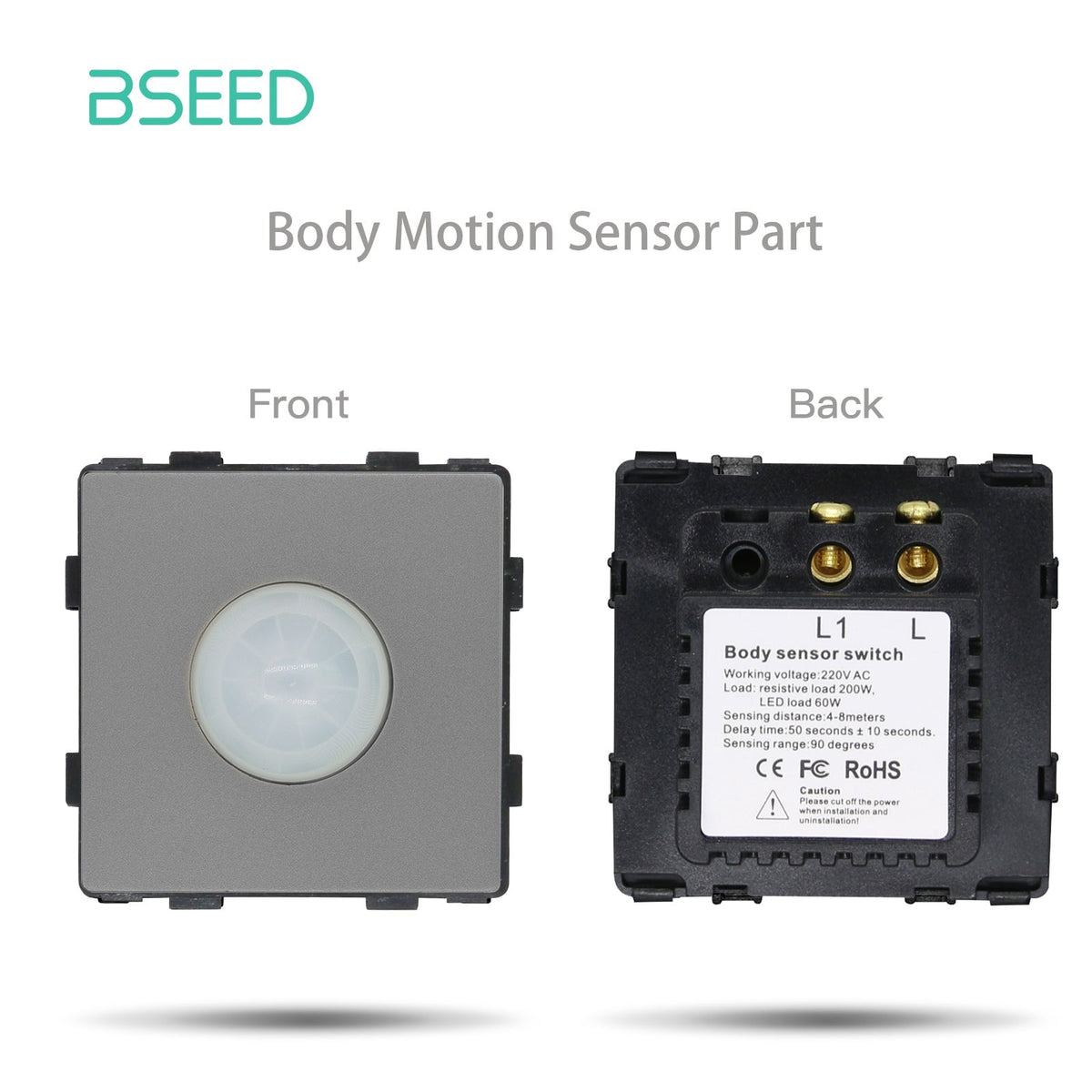 BSEED mechanische PIR infrarood bewegingssensor schakelaar doe-het-zelf onderdeel sensor schakelaar Bseedswitch grijs