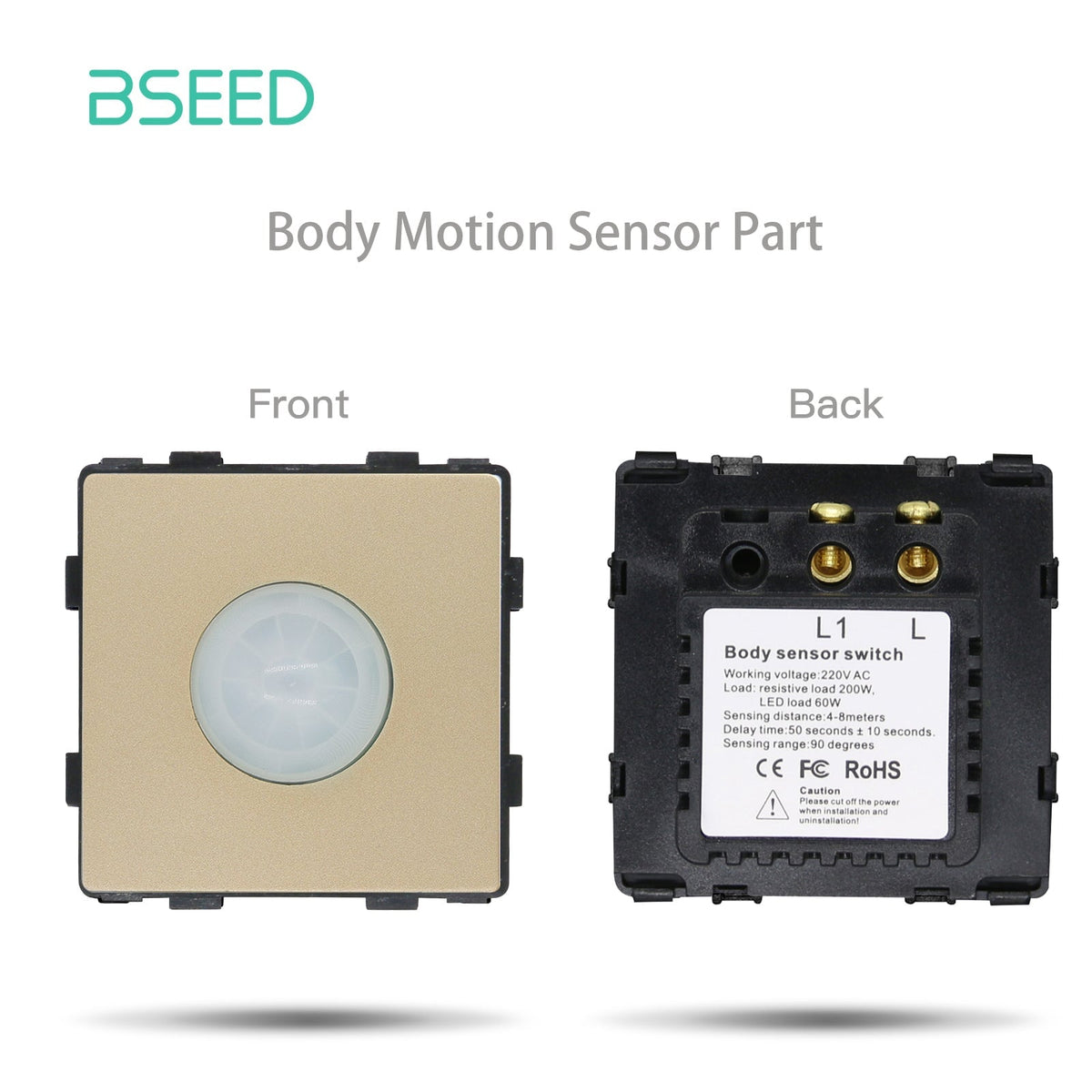 BSEED mechanische PIR-infraroodbewegingssensor schakelaar DIY-onderdeel sensor schakelaar Bseedswitch goud