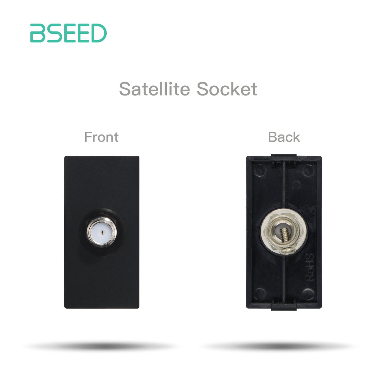 USB Wall Plug Socket Outlets Socket Frame DIY Parts Free Combination Bseedswitch Black Satellite