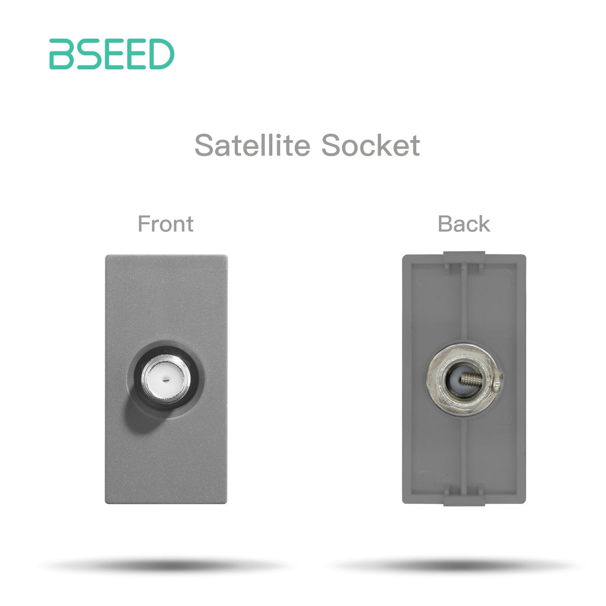 USB Wall Plug Socket Outlets Socket Frame DIY Parts Free Combination Bseedswitch Grey Satellite