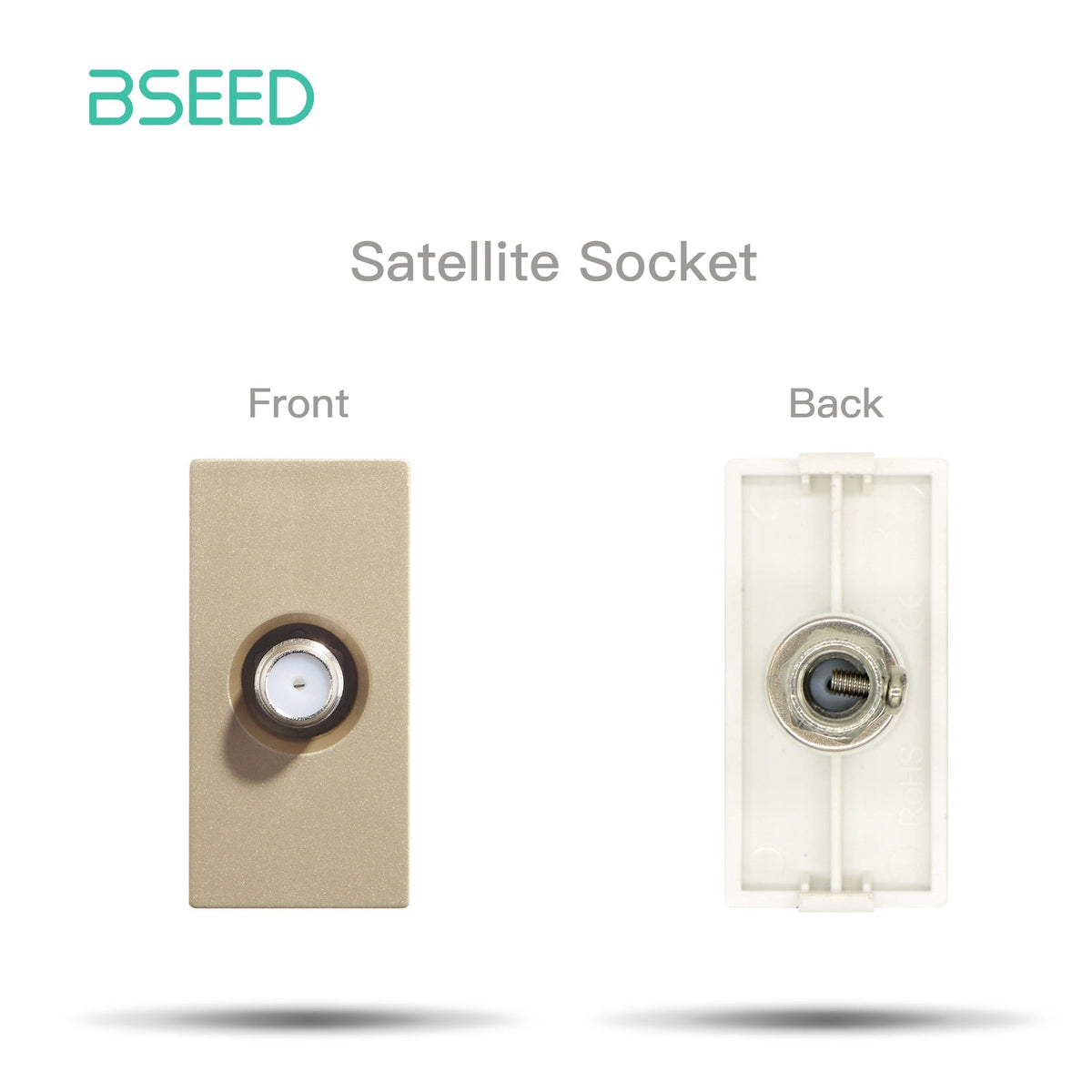 USB Wall Plug Socket Outlets Socket Frame DIY Parts Free Combination Bseedswitch Gold Satellite