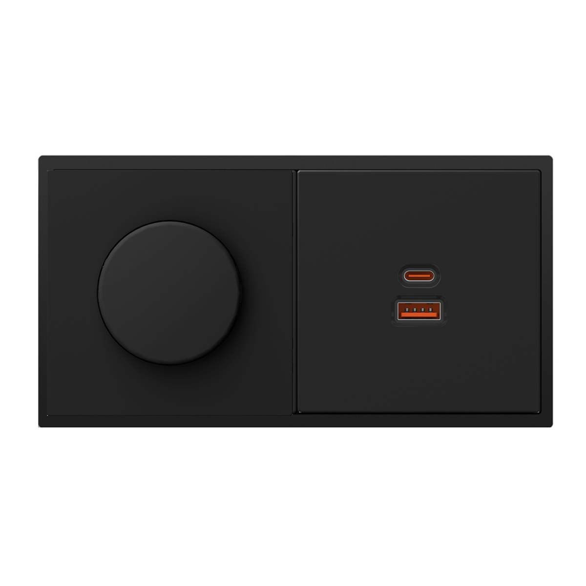 Variateur rotatif Grand Series avec technologie de serrage, variateur 500 W, interrupteur Bseed noir, variateur + USB-C 65 W
