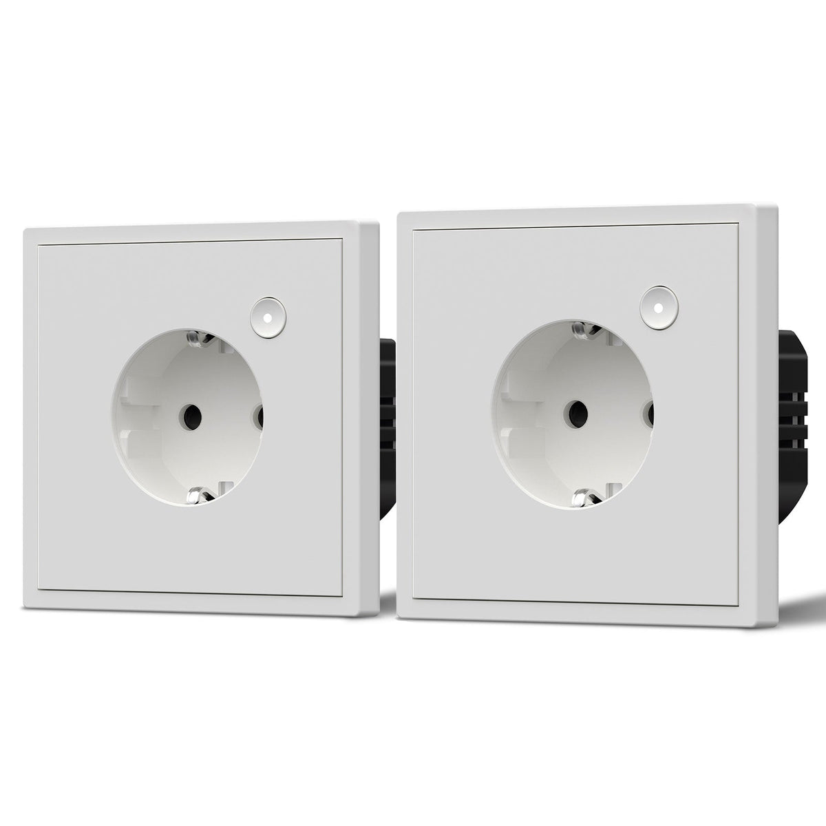 BSEED Scale Series Smart Wifi Eu socket With 20W fast charge USB Port Support for Energy Monitoring and Work with Alexa Google Assistant Power Outlets & Sockets Bseedswitch White 2 PCS/Pack