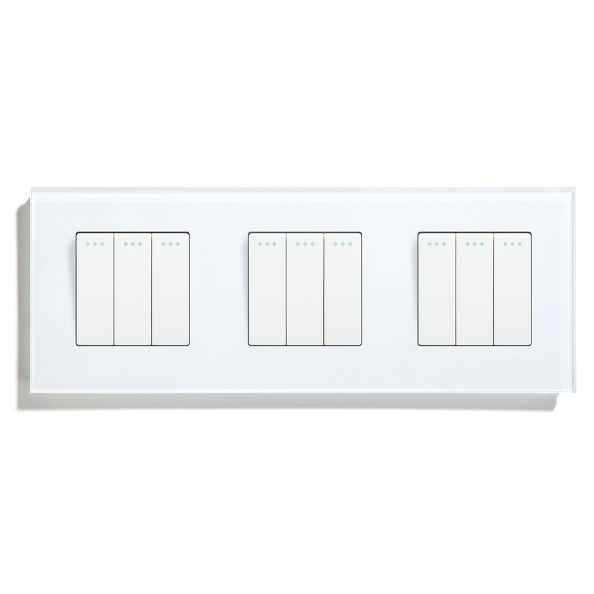 Bseed 2Way Button Light Switch Mechanical Switches Crossbar Switch 228mm Light Switches Bseedswitch White 3Gang+3Gang+3Gang