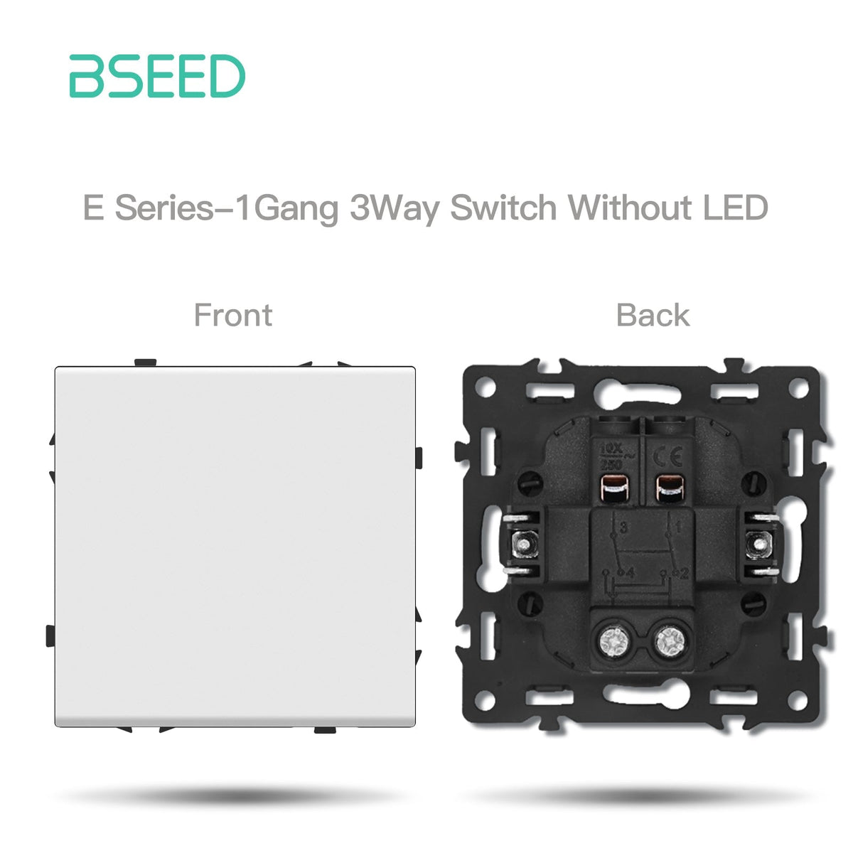 Grand Series DIY Part Customized free combinations Plastic Panels White Color Power Outlets & Sockets Bseedswitch 1 Gang 3Way Switch