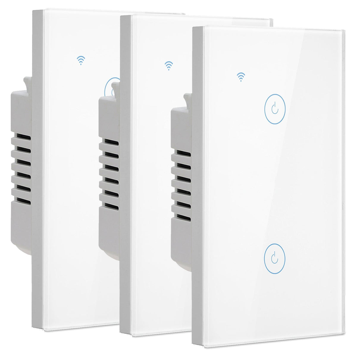 Bseed Matter 118 Type Wall Switch Wifi Touch Light Switch 1/2/3 Gang Light Switches Bseedswitch White 2Gang 3 PCS /Pack