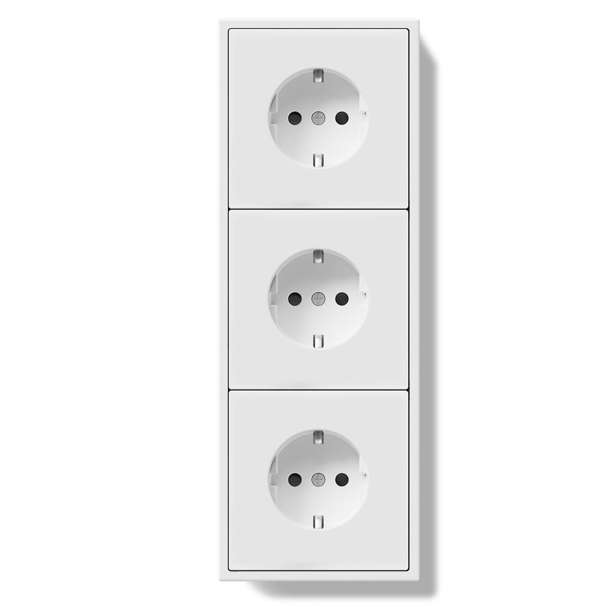 EG Easy Install EU Wall Sockets with clamping technology Power Outlets & Sockets Bseedswitch White Triple