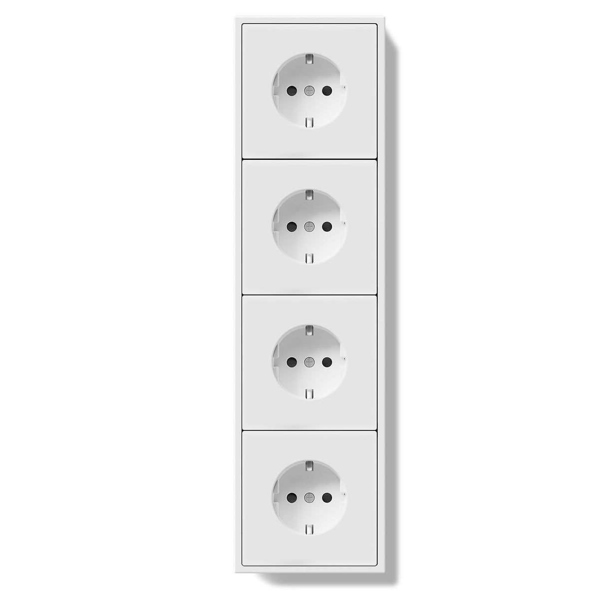 EG Easy Install EU Wall Sockets with clamping technology Power Outlets & Sockets Bseedswitch White Quadruple