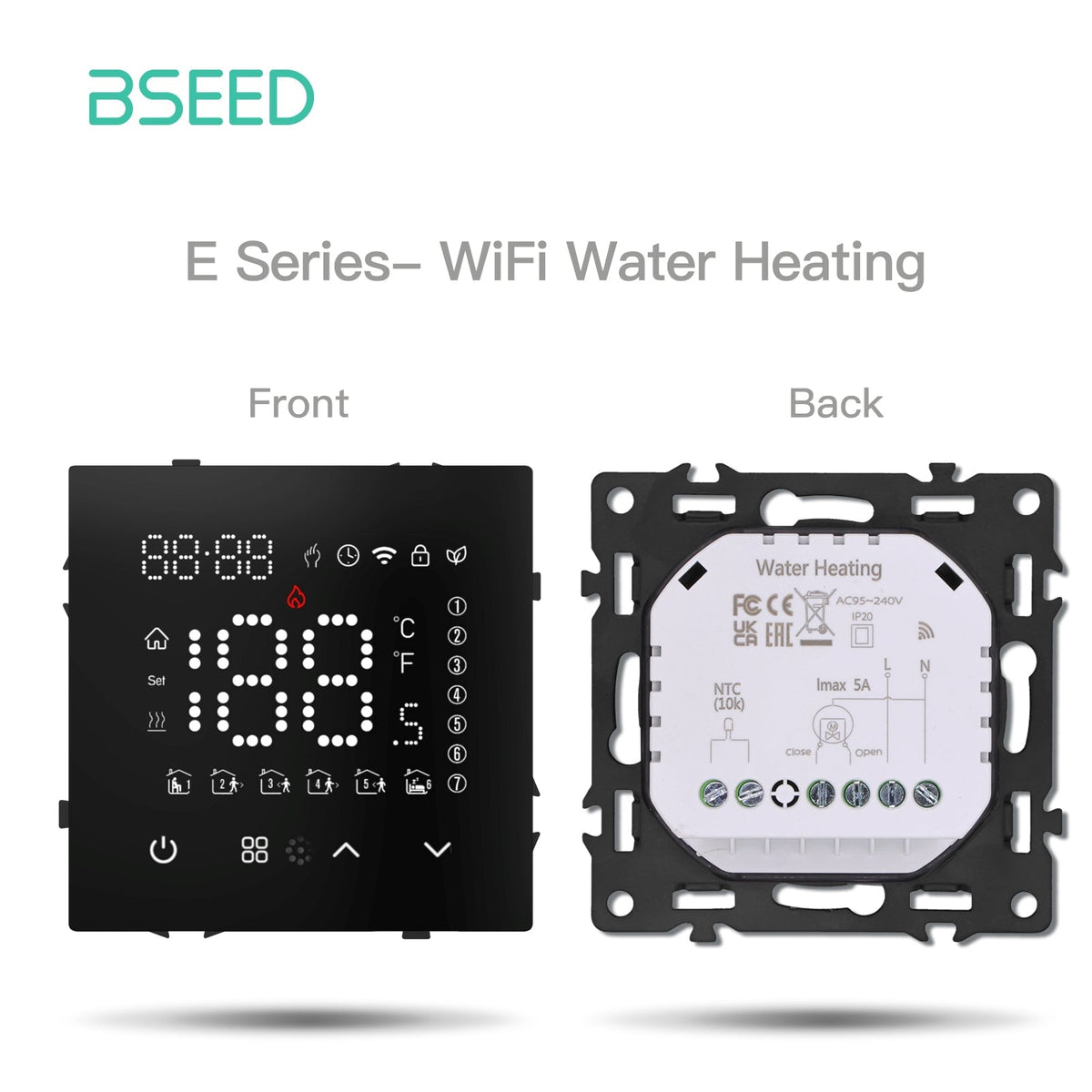 Grand Series DIY Part Customized free combinations Plastic Panels Black Color Power Outlets & Sockets Bseedswitch WIFI water heating