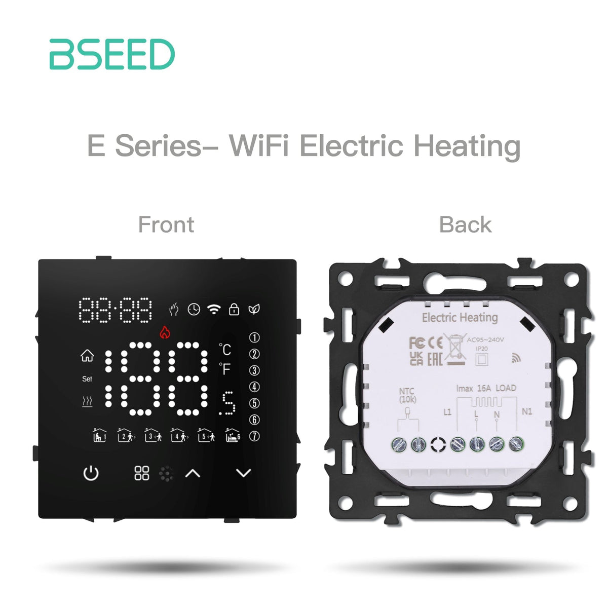 Grand Series DIY Part Customized free combinations Plastic Panels Black Color Power Outlets & Sockets Bseedswitch WIFI Electric heating