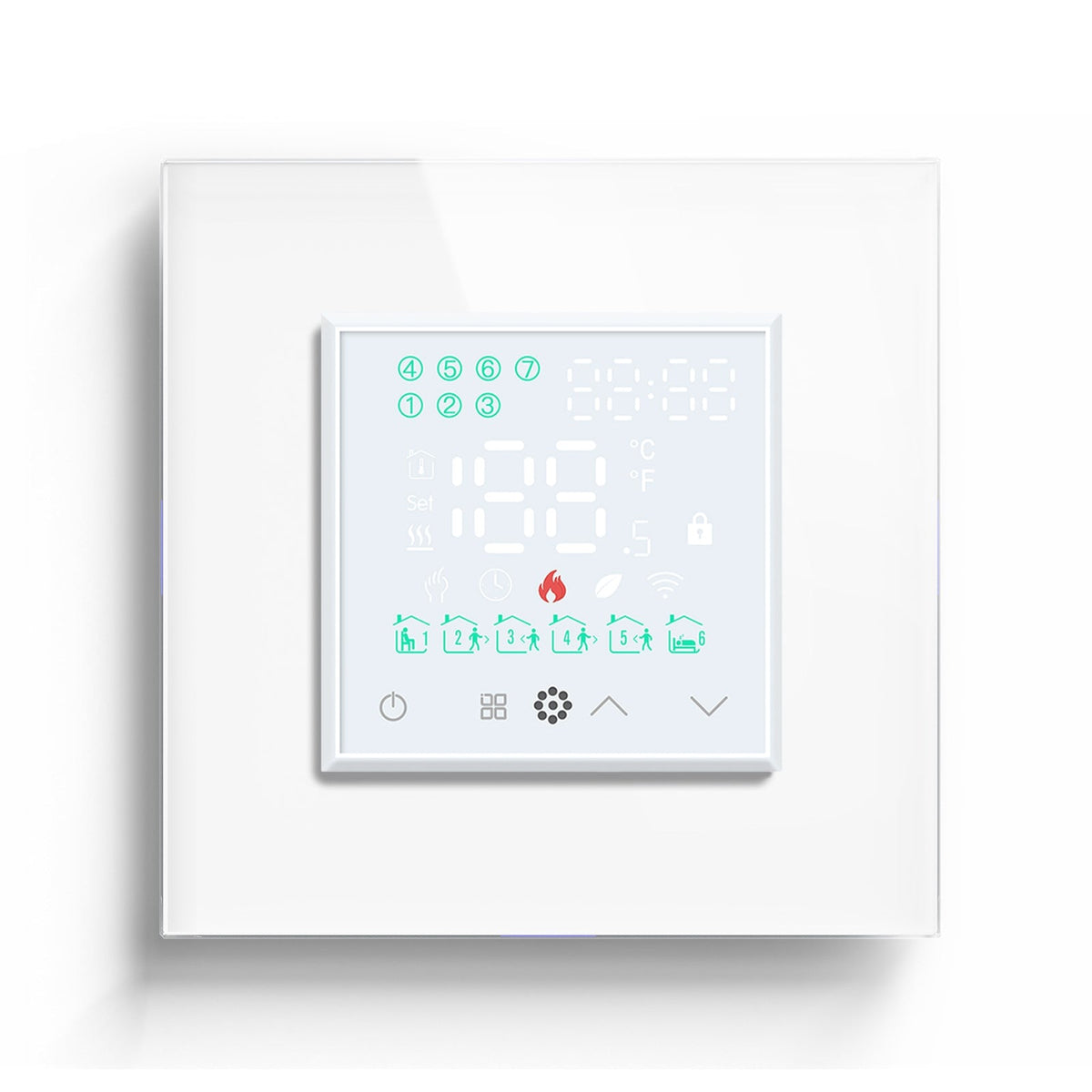 BSEED WiFi Touch LED Screen Floor Heating Room Thermostat Controller Backlight Thermostats Bseedswitch White Water