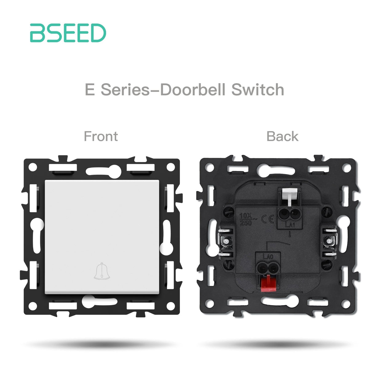 BSEED DIY Part Customized Free Combinations Mechanical Switch Socket Insert White Color Crystal Glass Panel Light Switches Bseedswitch Doorbell Switch