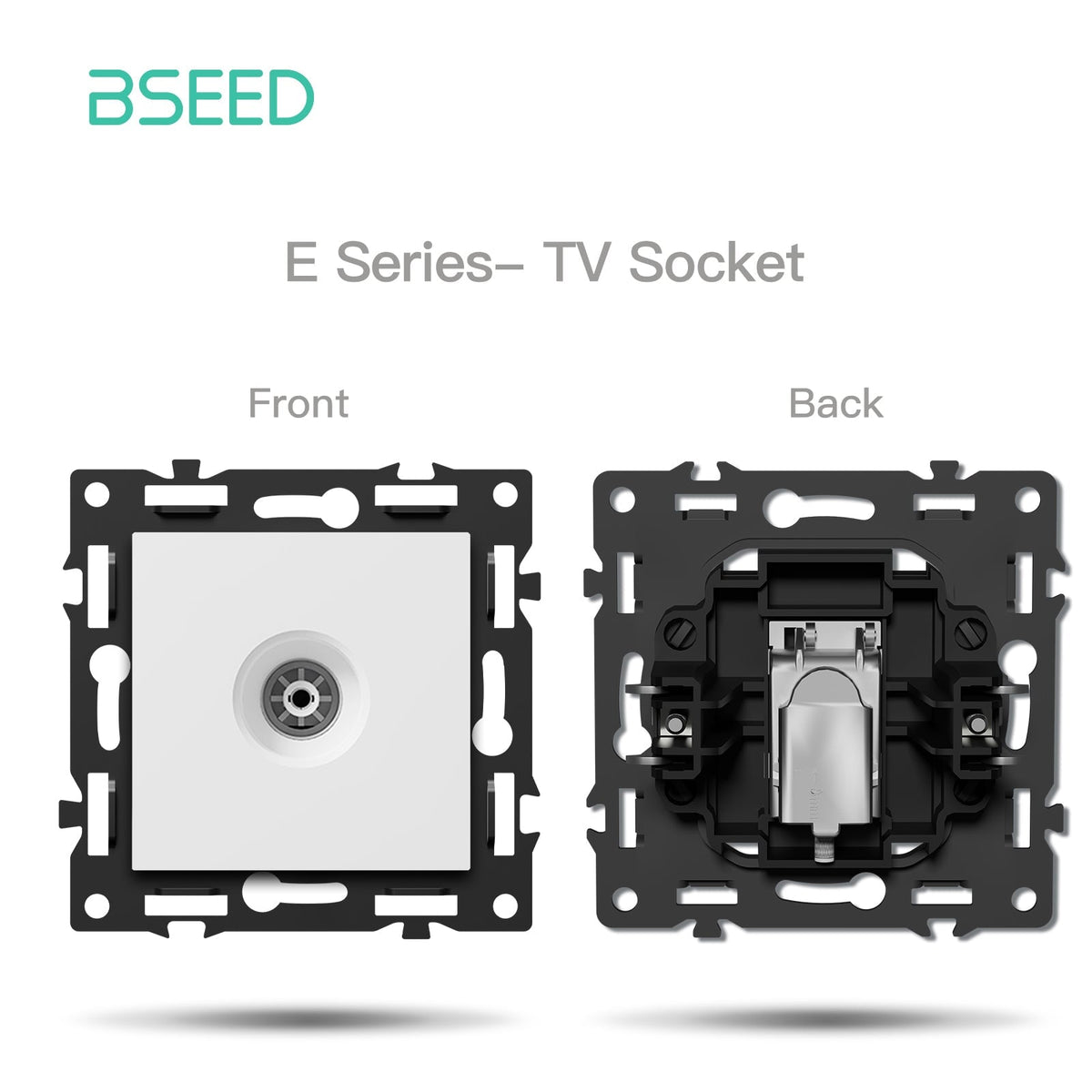 Click Series DIY Part Customized Free Combinations Smart Wifi Switch Socket Insert White Color Crystal Glass Panel Light Switches Bseedswitch Television Socket