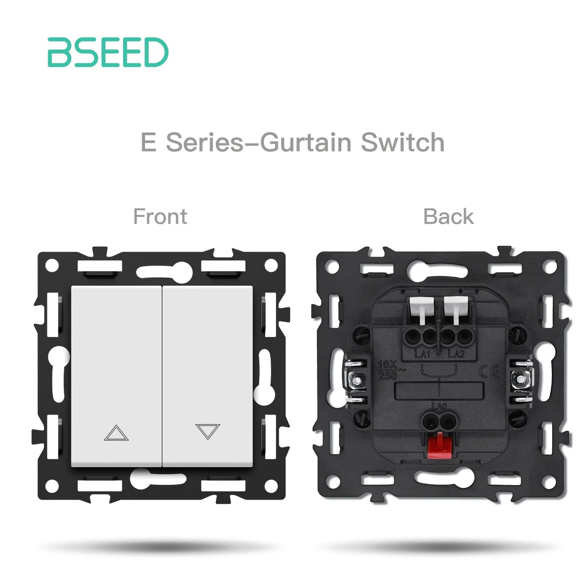 BSEED DIY Part Customized Free Combinations Mechanical Switch Socket Insert White Color Crystal Glass Panel Light Switches Bseedswitch Curtain Switch