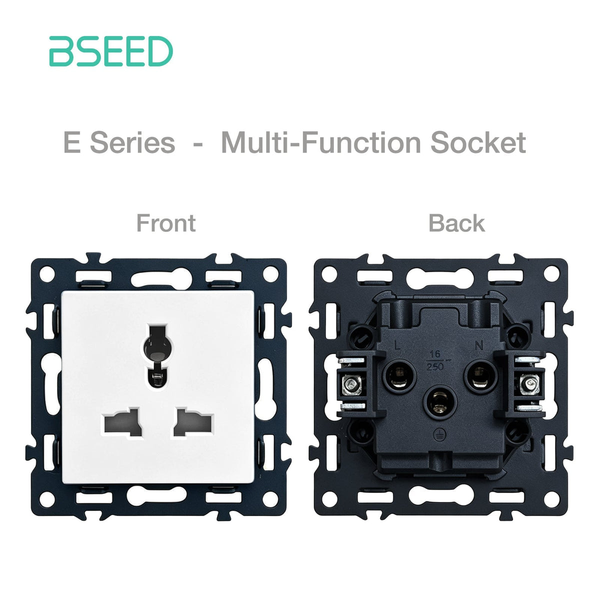 BSEED DIY Part Customized Free Combinations Mechanical Switch Socket Insert White Color Crystal Glass Panel Light Switches Bseedswitch MF Socket