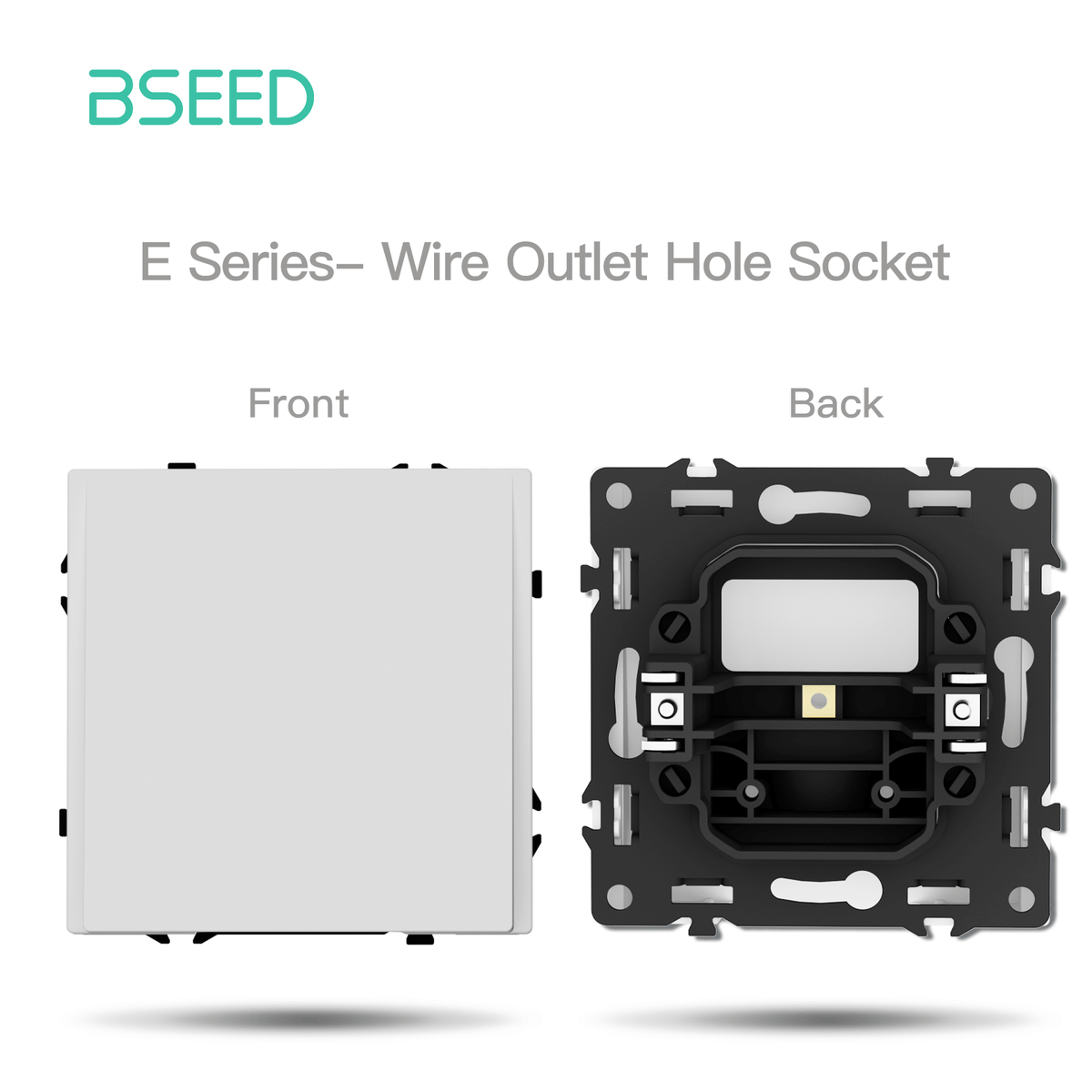 Grand Series DIY Part Customized free combinations Plastic Panels White Color Power Outlets & Sockets Bseedswitch Wire Outlet Hole Socket