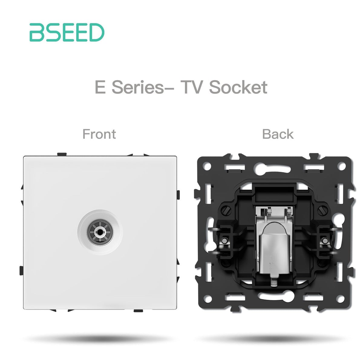 Grand Series DIY Part Customized free combinations Plastic Panels White Color Power Outlets & Sockets Bseedswitch Television Socket