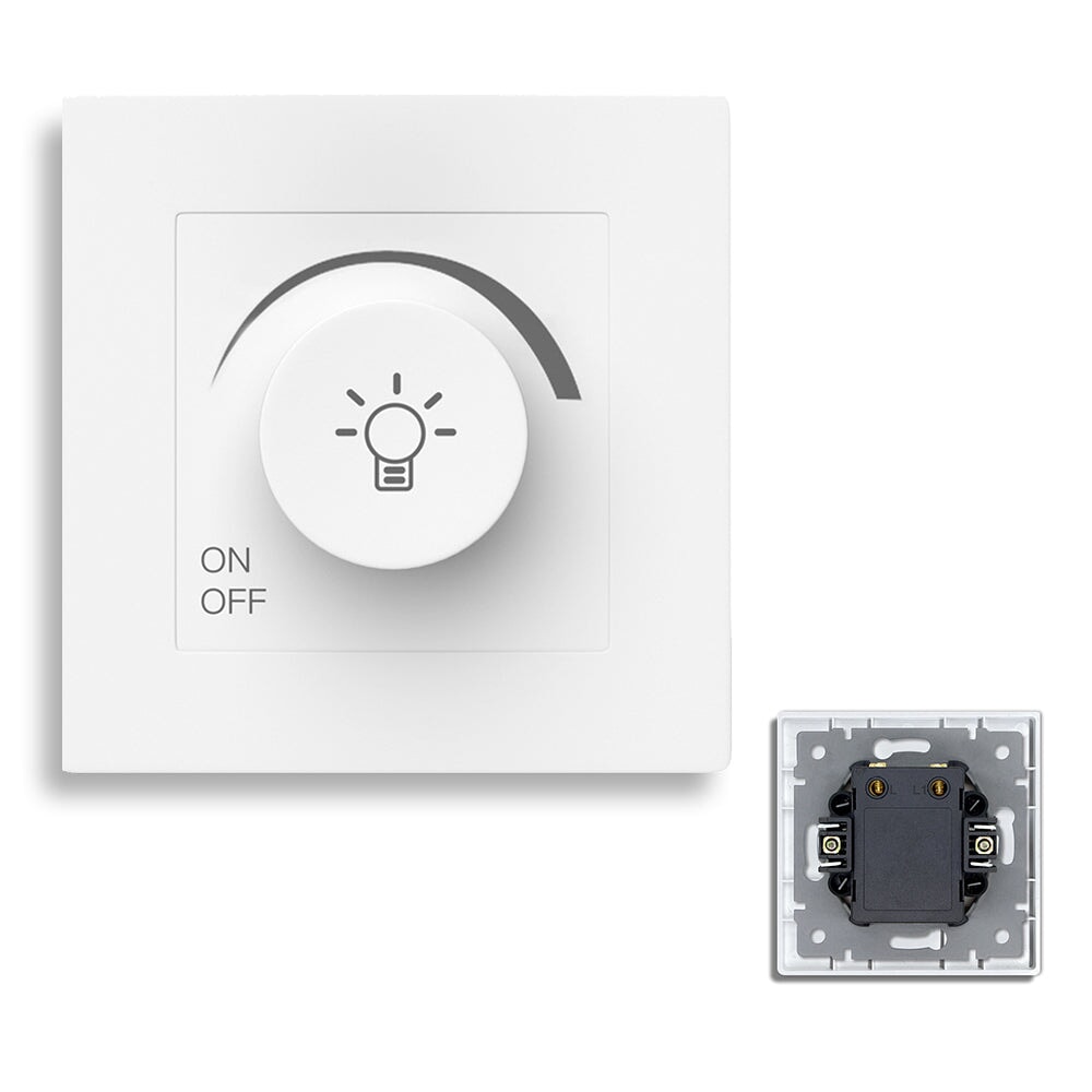BSEED Rotary Knob Dimmer Light Switch Light Switches Bseedswitch White 