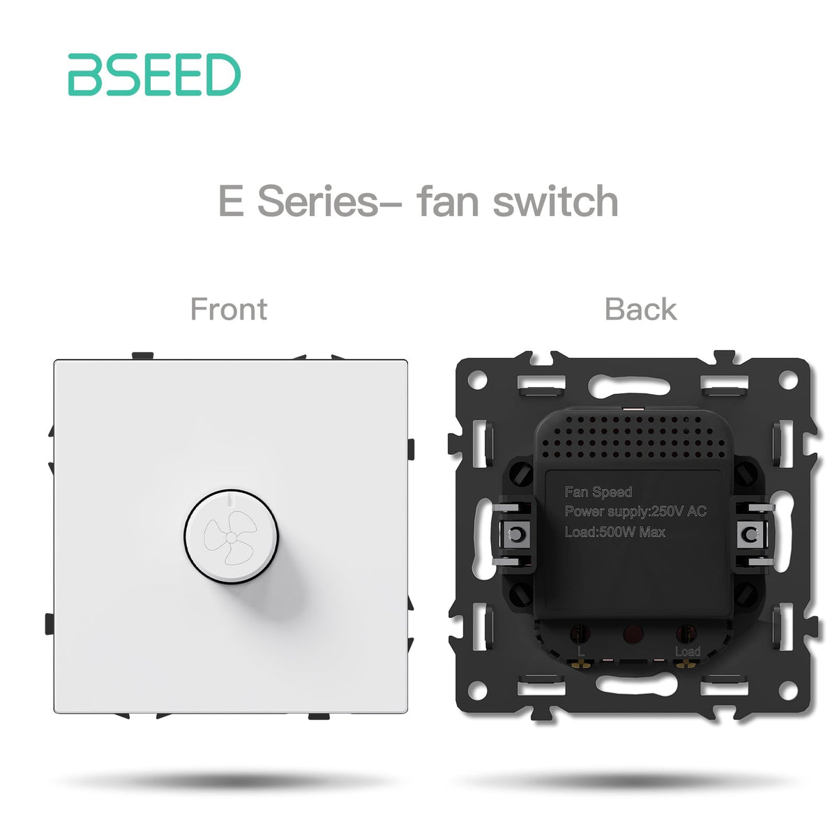 Grand Series DIY Part Customized free combinations Plastic Panels White Color Power Outlets & Sockets Bseedswitch Speed control fan switch