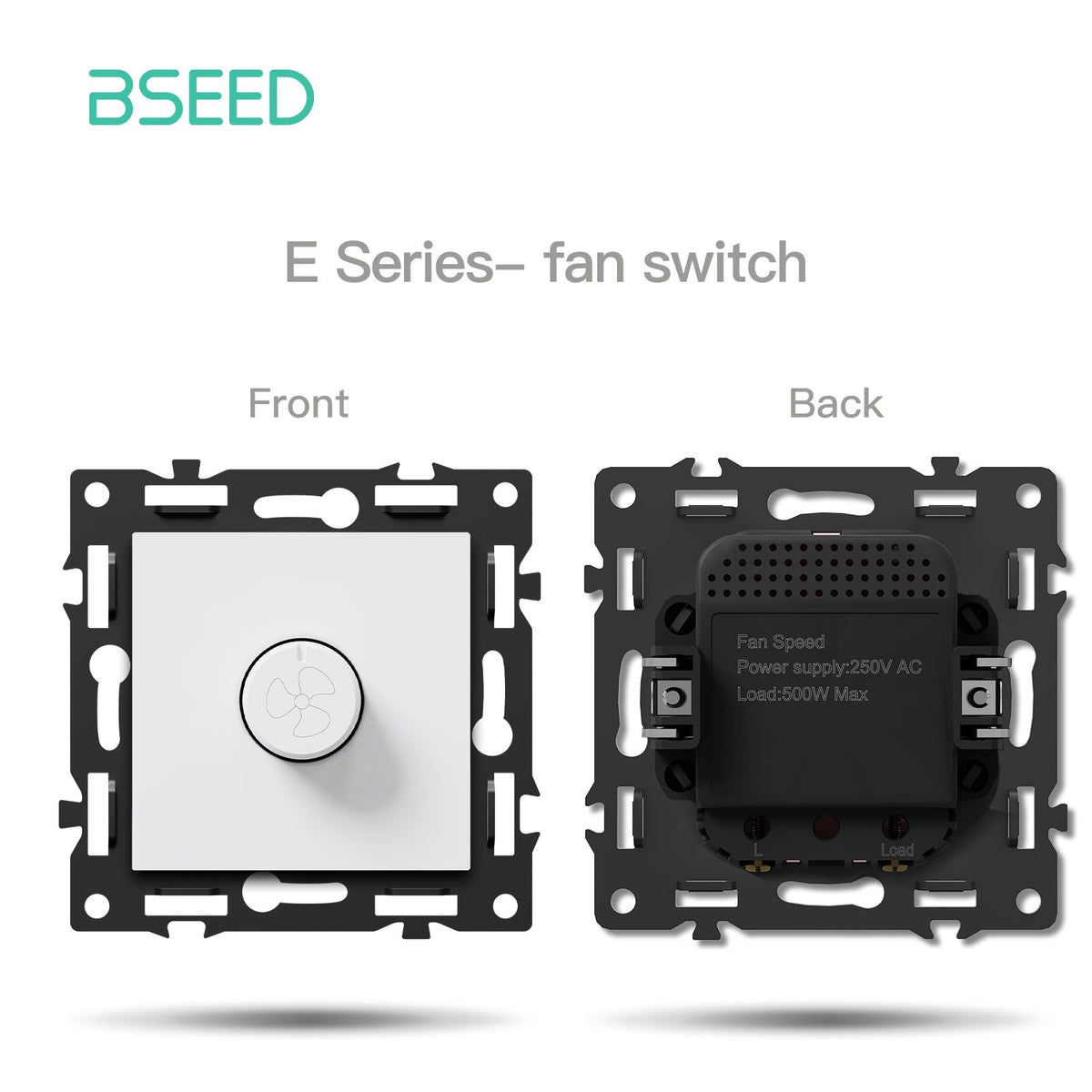 Click Series DIY Part Customized Free Combinations Smart Wifi Switch Socket Insert White Color Crystal Glass Panel Light Switches Bseedswitch Speed Fan Switch