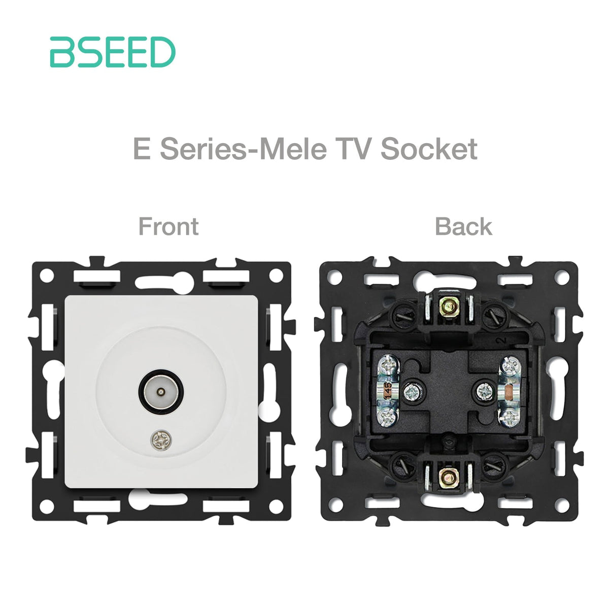 BSEED DIY Part Customized Free Combinations Mechanical Switch Socket Insert White Color Crystal Glass Panel Light Switches Bseedswitch Male Tv Socket